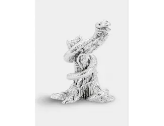 Статуэтка, 11.5 см, серебристая, Змея