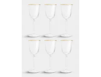 Набор бокалов для вина, 6 пр, 225 мл, Gemma, золото