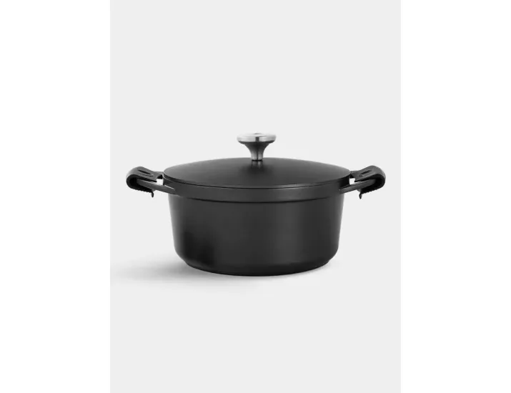 Кастрюля 24 см 4.2 л с крышкой с покрытием чёрная Maxwell & Williams Agile