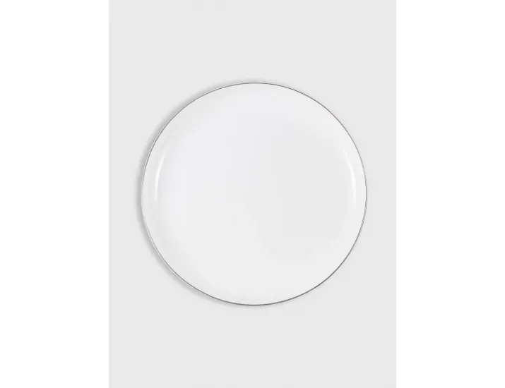 Тарелка 19 см белая с серебристым кантом Anna Lafarg Арктика