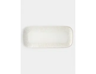 Блюдо, 36x16 см, прямоугольное, белое, Gallery