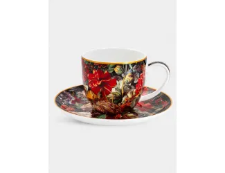 Чашка с блюдцем, 250 мл, Натюрморт с маками, Х. Рейкерс
