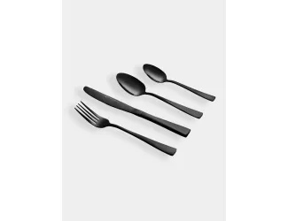 Набор столовых приборов, 16 пр, чёрные, Arden
