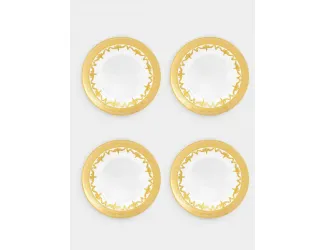 Тарелка закусочная, 20,5 см, 4 шт, стекло, золотистая, Versailles