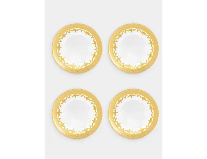 Тарелка закусочная 20,5 см 4 шт золотистая Same Versailles