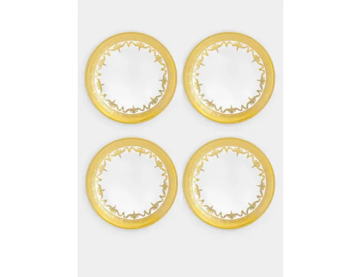 Тарелка суповая 21,5х3 см 4 шт золотистая Same Versailles
