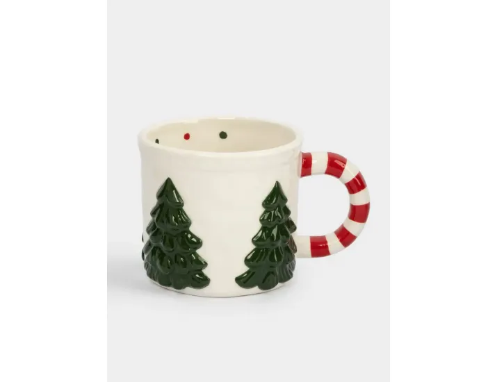 Кружка 450 мл зелено-красная Елки Anna Lafarg New year