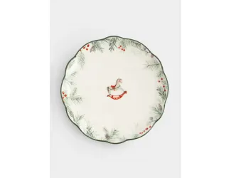 Тарелка закусочная, 20 см, керамика D, зеленая, Лошадка, Festival