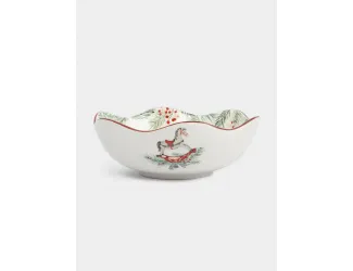 Салатник, 21х7 см, 1,1 л, керамика D, красный, Лошадка, Festival