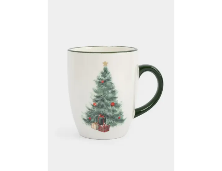 Кружка 330 мл зеленая Елка с подарками Anna Lafarg Festival