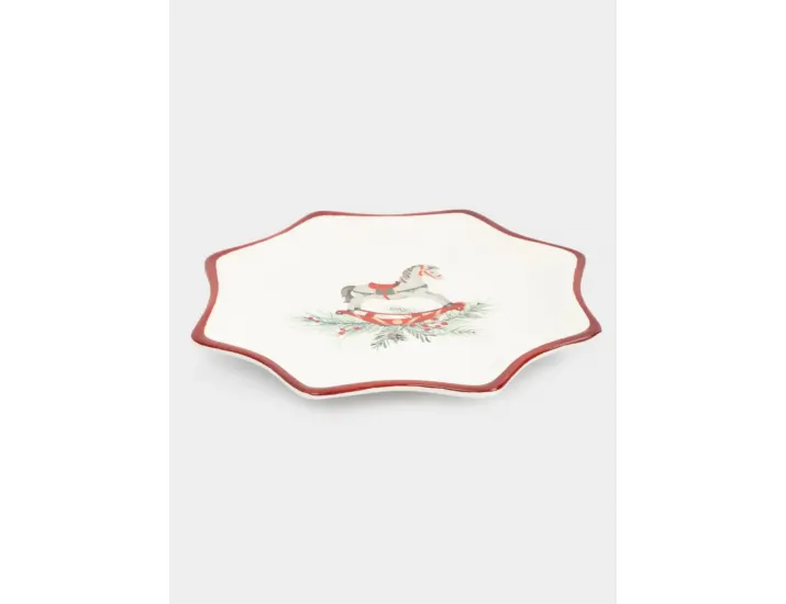 Блюдо 20 см красное Лошадка Anna Lafarg Festival