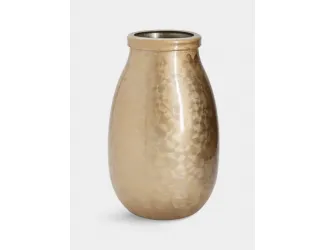 Ваза для цветов, 28 см, стекло, золотистая, Montana