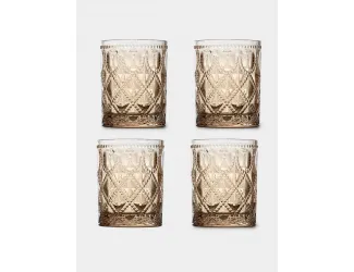 Стакан для воды, 300 мл, 4 шт, стекло P, янтарный, Dubai