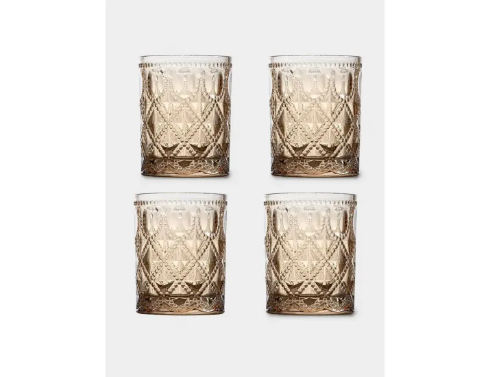 Стакан для воды 300 мл 4 шт янтарный WD Lifestyle Dubai