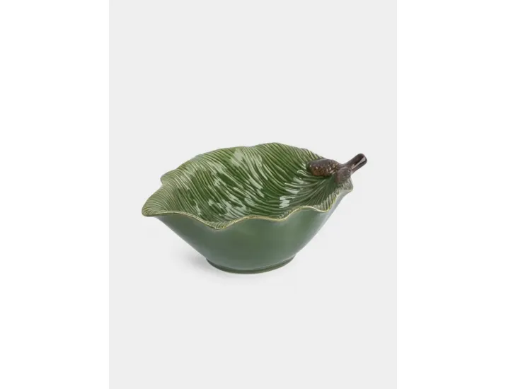 Ваза для фруктов 26х10 см зеленая Anna Lafarg Шишки на еловой ветке Fir branch