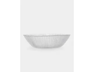 Салатник, 25х7 см, 1,8 л, стекло, с золотистым кантом, Wengen