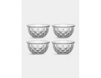 Набор салатников, 4 пр, 400 мл, 13 см, стекло, прозрачные, Dubai