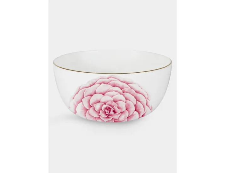 Салатник 14 см 0,75 л белый с золотистым кантом Миддлемист Anna Lafarg Flowers