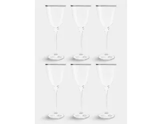Набор бокалов для вина, 6 пр, 300 мл, Сабина, платина