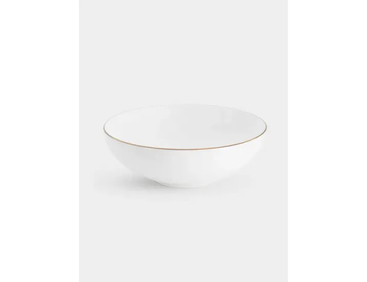 Салатник/тарелка суповая 19 см 0,7 л белая с золотистым кантом Maxwell & Williams Cashmere Luxe