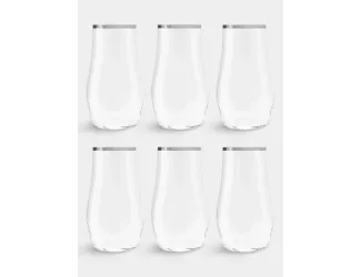 Набор стаканов для воды, 6 пр, 500 мл, Сабина, платина