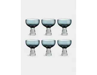 Набор креманок, 6 пр, 350 мл, тёмно-синие, Fun Classy