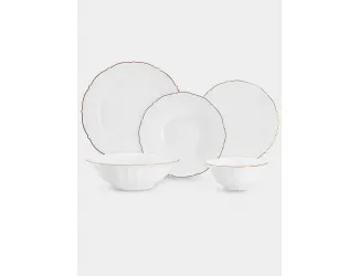 Сервиз обеденный, 6 перс, 21 пр, золот., Лотос