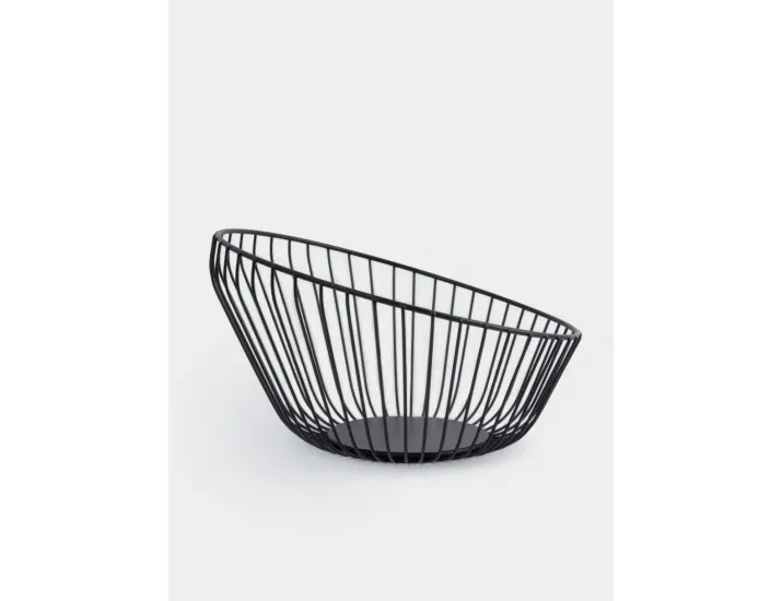 Корзина для фруктов 25 см черная Прутья Anna Lafarg Spin
