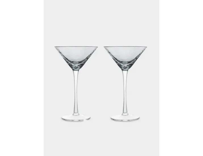 Бокал для мартини 150 мл 2 шт серый Anna Lafarg Nocturne