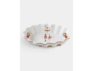 Блюдо, 25х17 см, фарфор P, овальное, белое, Щелкунчик и фея, Magie de Noel