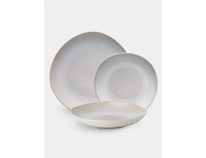 Сервиз обеденный 4 персоны 12 предметов бежевый в крапинку Lunasol North Organic