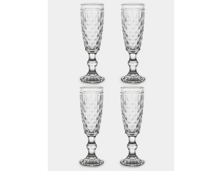 Набор бокалов для шампанского 4 шт 150 мл прозрачные WD Lifestyle Dubai