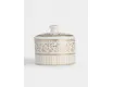 Сахарница 10 см 300 мл белая с золотистым орнаментом Pozzi Milano Golden