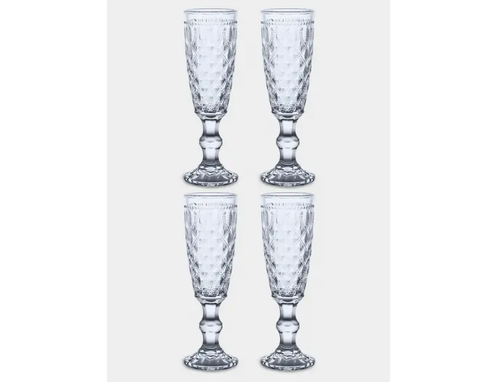 Набор бокалов для шампанского 4 предмета 150 мл голубые WD Lifestyle Dubai