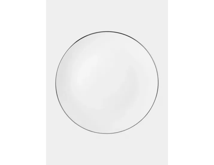 Тарелка закусочная 23 см белая с серебристым кантом Maxwell & Williams White Platinum