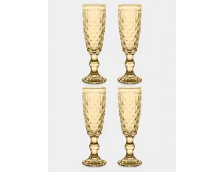 Бокал для шампанского, 150 мл, 4 шт, стекло P, янтарный, Dubai