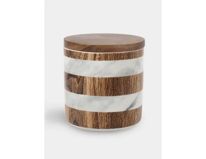 Банка для сыпучих продуктов 11х11 см 700 мл Home & Style Wood&Marble