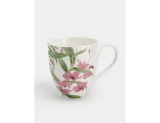 Кружка, 350 мл, фарфор P, Орхидея розовая