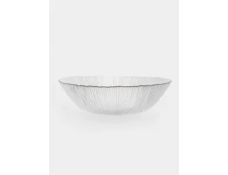 Блюдо глубокое, 17x5 см, стекло, с золотистым кантом, Wengen