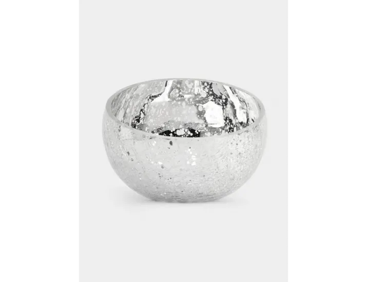 Конфетница 15х12 см серебристая Кракелюр Anna Lafarg Craquelure