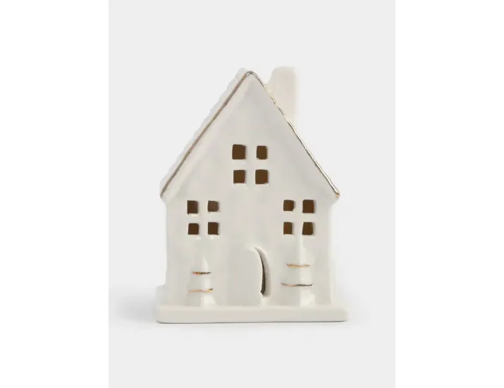 Статуэтка с подсветкой 8 см бело-золотистый Дом Anna Lafarg Townlet