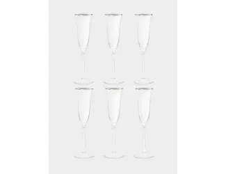 Набор бокалов для шампанского, 6 пр, 150 мл, Gemma, платина