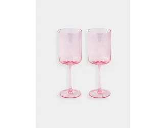 Набор бокалов для вина, 2 пр, 380 мл, стекло, розовые, Rainbow