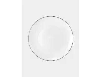 Тарелка десертная, 19 см, фарфор P, белая, с серебристым кантом, White Platinum