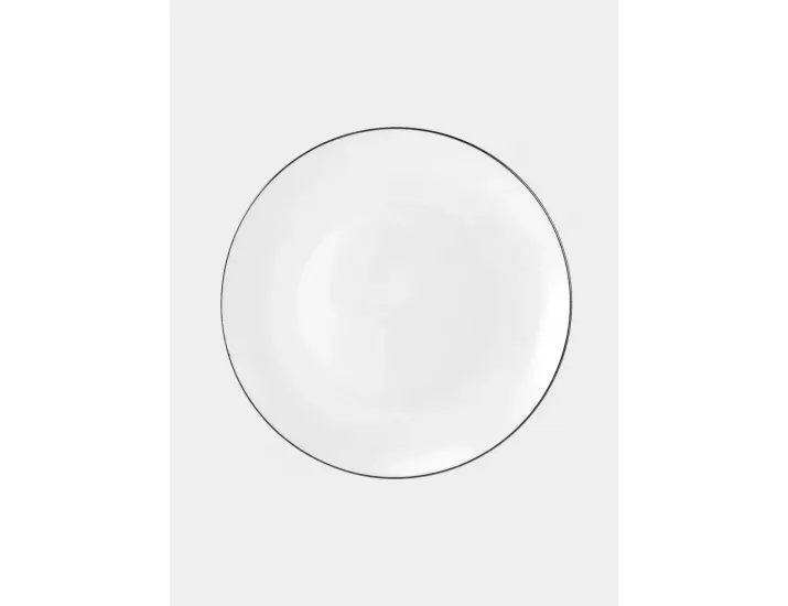 Тарелка десертная 19 см белая с серебристым кантом Maxwell & Williams White Platinum