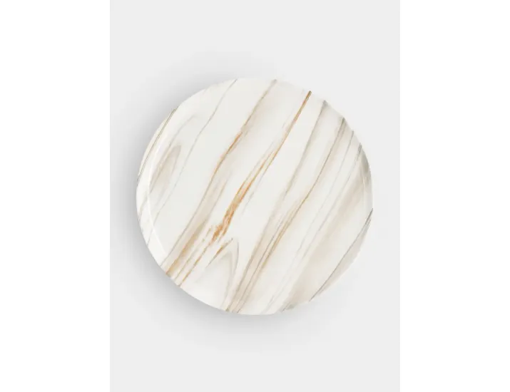 Тарелка обеденная 26 см белая Home & Style The Royal Marble