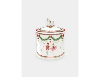 Банка для продуктов, фарфор P, белая, Щелкунчик и фея, Magie de Noel