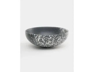 Салатник, 15,5х6 см, 500 мл, фарфор P, черный, в белую крапинку, Caviar Galaxy