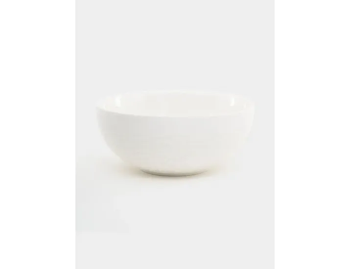 Салатник 15 см 0,7 л белый Мятый эффект Home & Style Rock