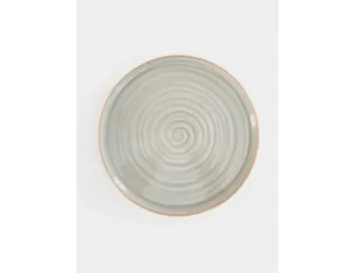 Тарелка обеденная, 27 см, керамика, серая, Спираль, Dallas